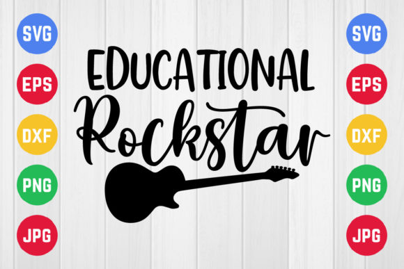 Educational Rockstar SVG: Graphics for Crafts