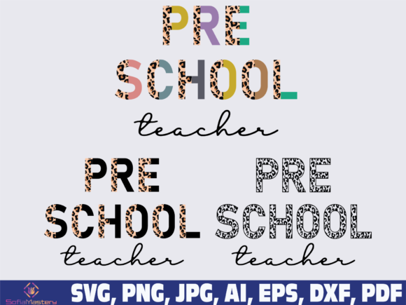 Preschool Teacher Half Leopard: Graphics for Crafts